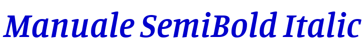 Manuale SemiBold Italic الخط